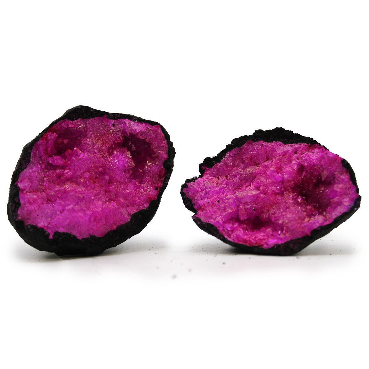 Geodas de calcita colorida - Pedra Preta - Vermelho Escuro