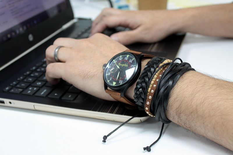 Set de Bracelet pour Homme - Vert & Naturel (assortis)