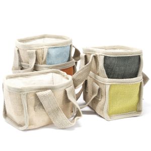 Stacking Natural Jute Shopping Baskets