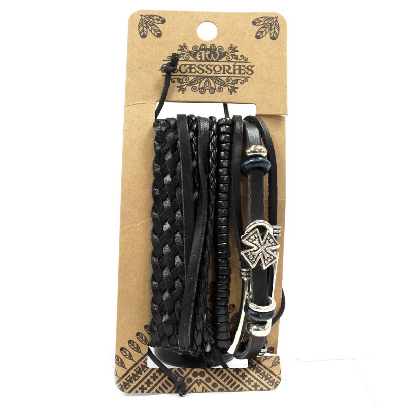 Set de Bracelet pour Homme - Noir (assortis)