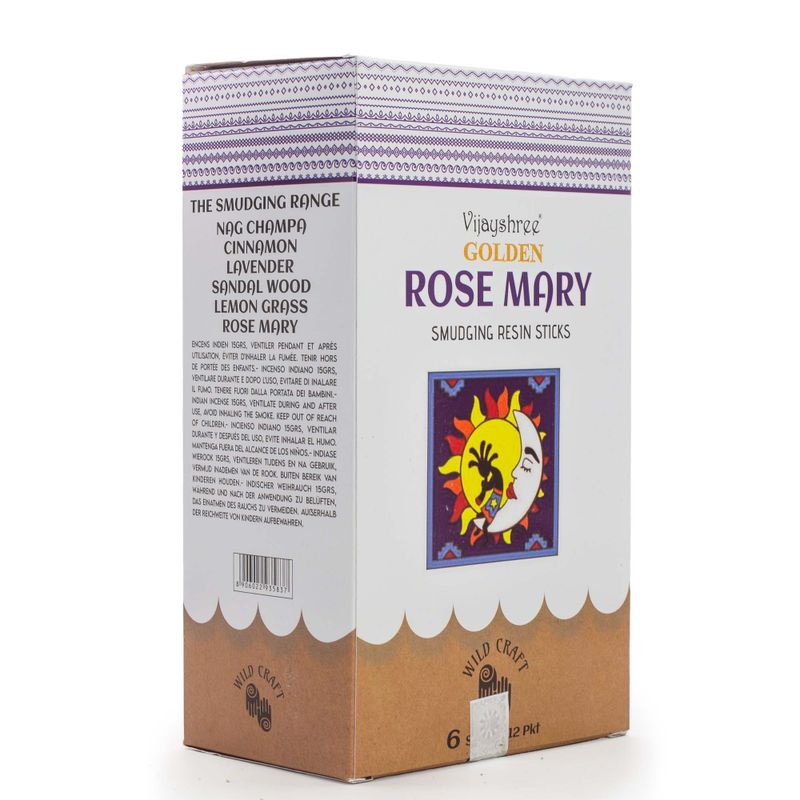 30g Golden Rose Mary Smudging Resin Sticks (6s)