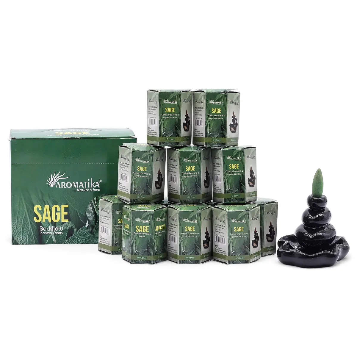 Masala Backflow Incense pack of 10 - Sage — Incense · GlowDuty apothecary