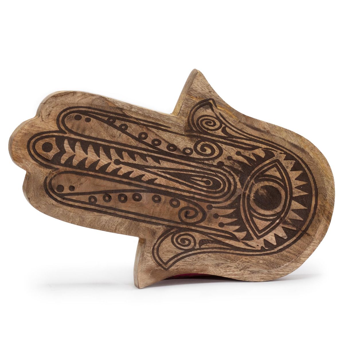 Bandeja comprida 30x20,5x2,5 cm - Hamsa Preta