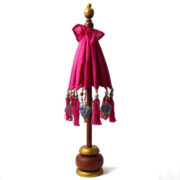 Décoration Maison - Parasol Bali  - Coton - Rose - 40cm
