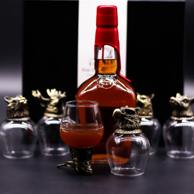 Gift Set of 6 Bottom Up Glasses (100ml) - Wild Forest Creatures