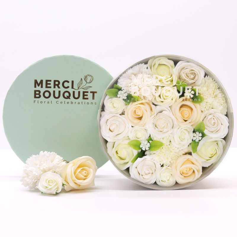 Boîte Ronde - Mariages - Blanc & Ivoire