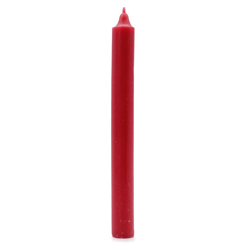 Bulk Solid Colour Dinner Candles - Rustic Red - Pack of 100