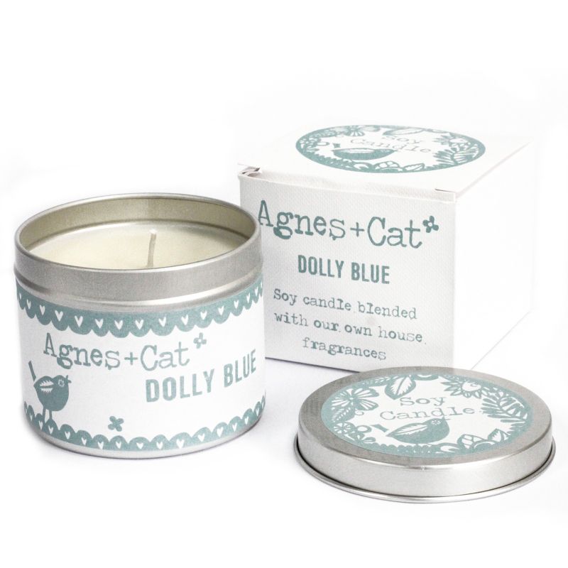 Coffret Cadeau Bougies en Cire de Soja de 200 gr  - Dolly Bleu
