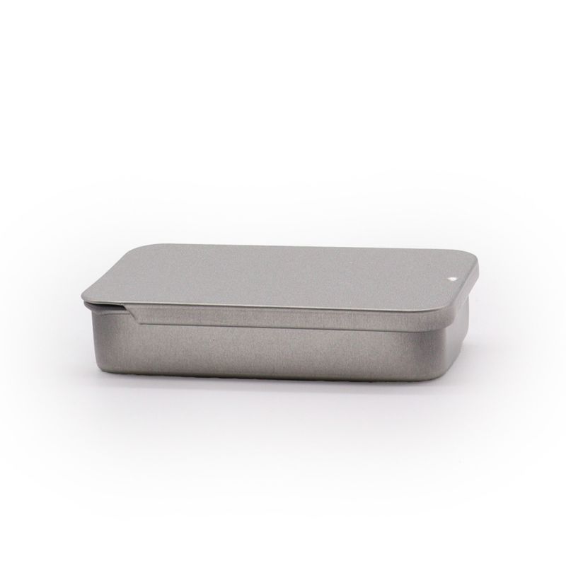 Mini Distributeur en Étain avec Couvercle Coulissant - 15 g (8 x 3,4 x 1,2 cm)