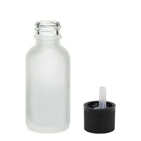 Sticlă Mată Albă Cu Capac și Picurător de Siguranță pentru Copii, 100ml