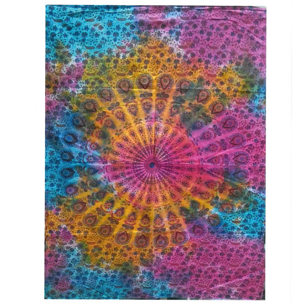 Decoração de parede em algodão - Mandala redonda