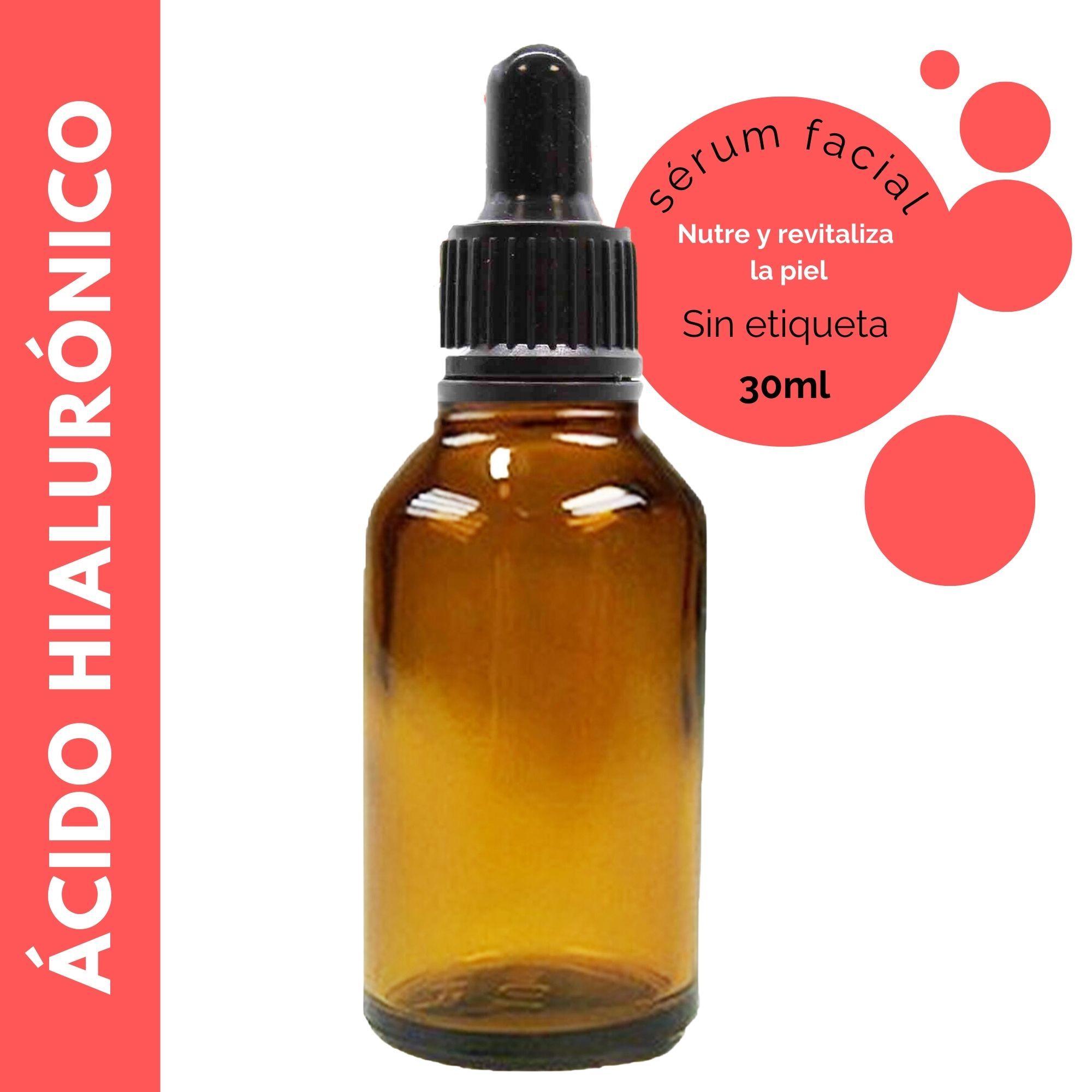 Sérum Facial Ácido Hialurónico 30ml - Sin etiqueta