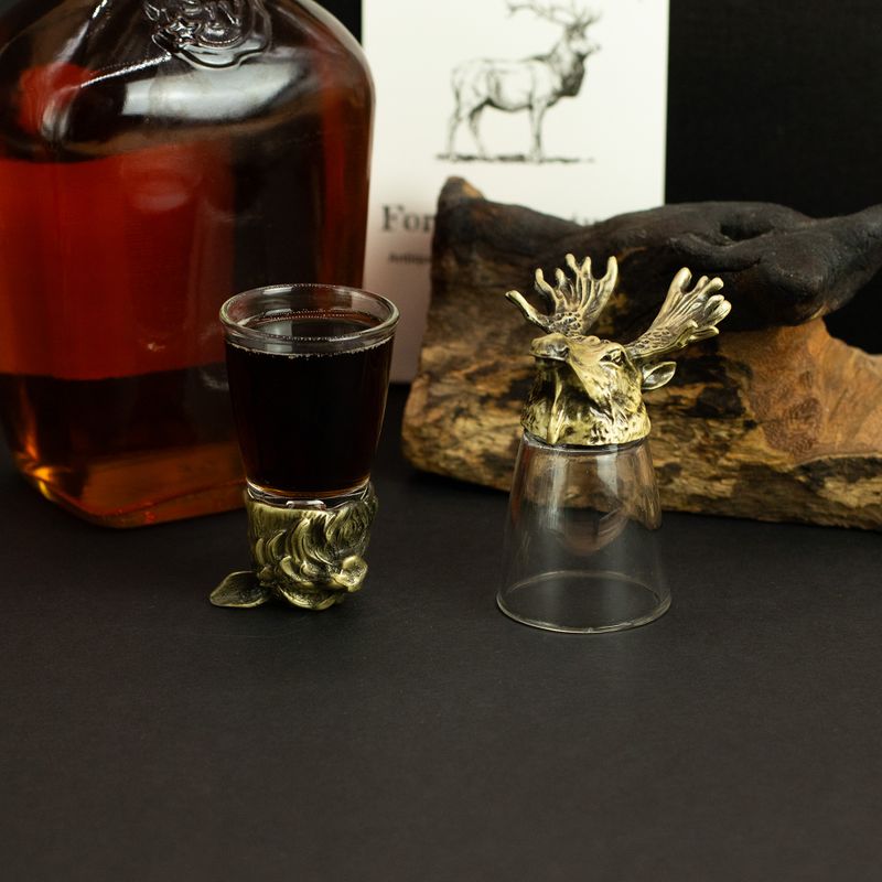 Gift Set of 12 Bottom Up Shot Glasses (25ml) - Forest & Mystical Creatures