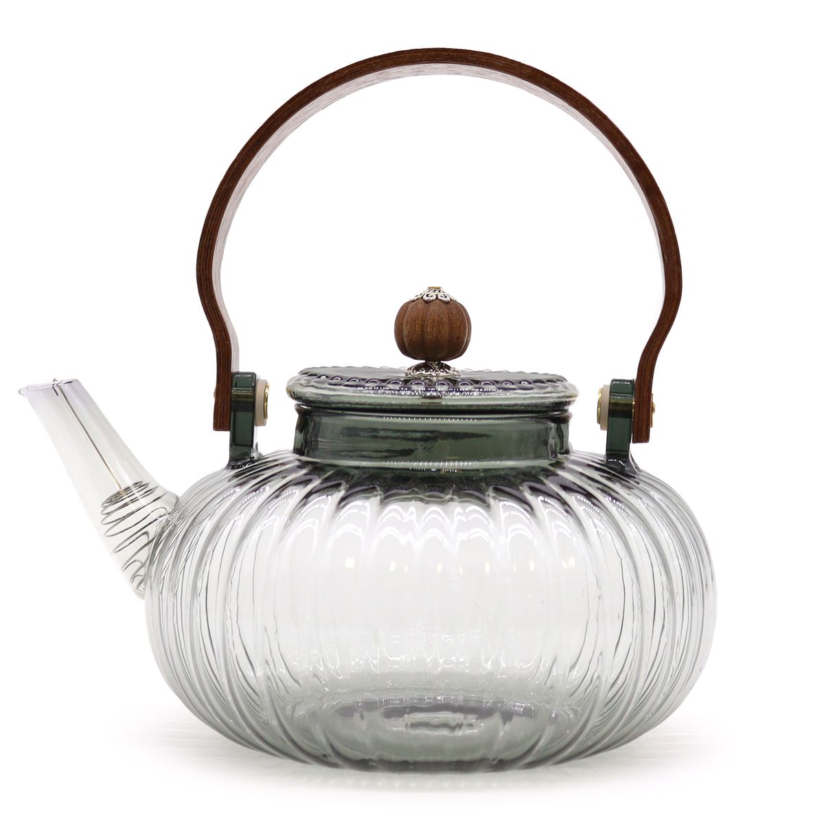 Bule com infusor de vidro - Carvão nacarado - 950 ml
