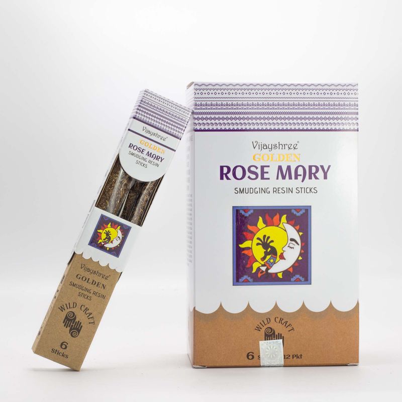 30g Golden Rose Mary Smudging Resin Sticks (6s)