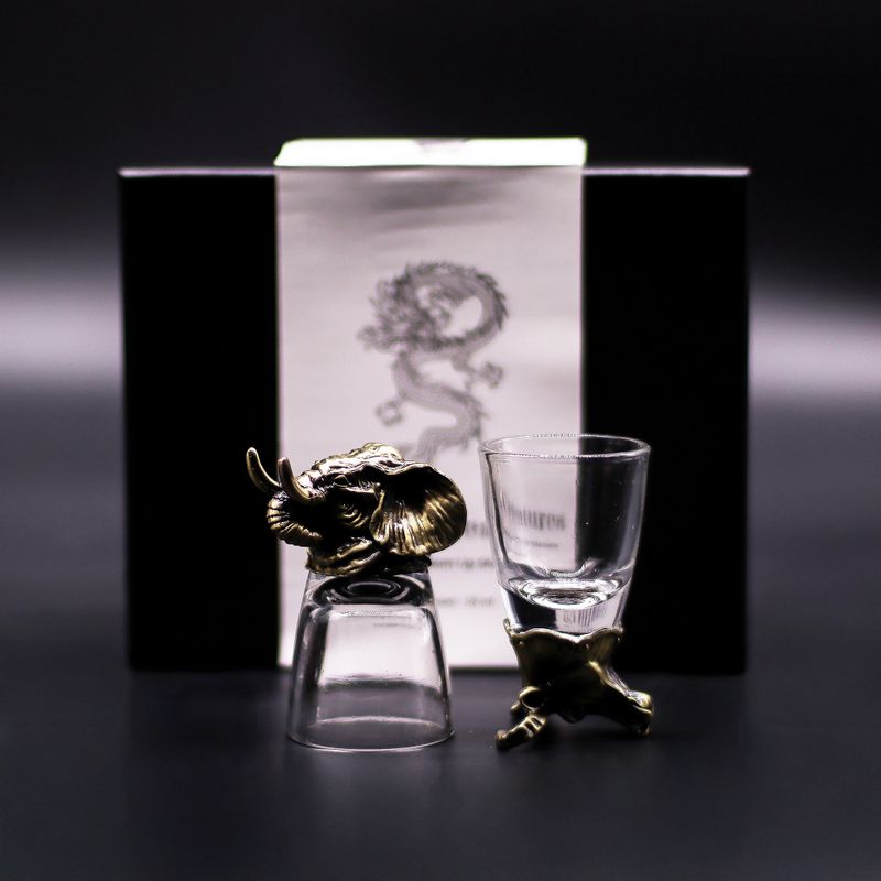 Gift Set of 6 Bottom Up Shot Glasses (50ml) - Mystical Creatures