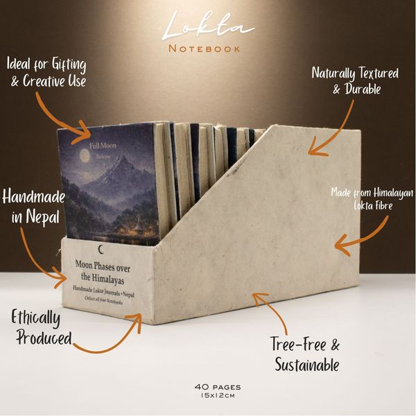 Med Mixed Mountain Moon Phase Notebooks - 40 pages