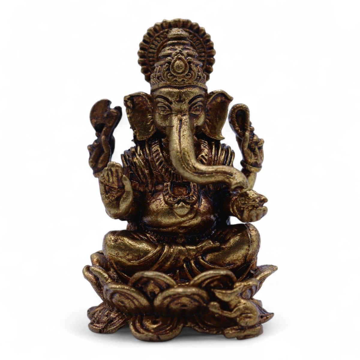 Deuses em miniatura de latão - Ganesha (52 g) - 49 mm