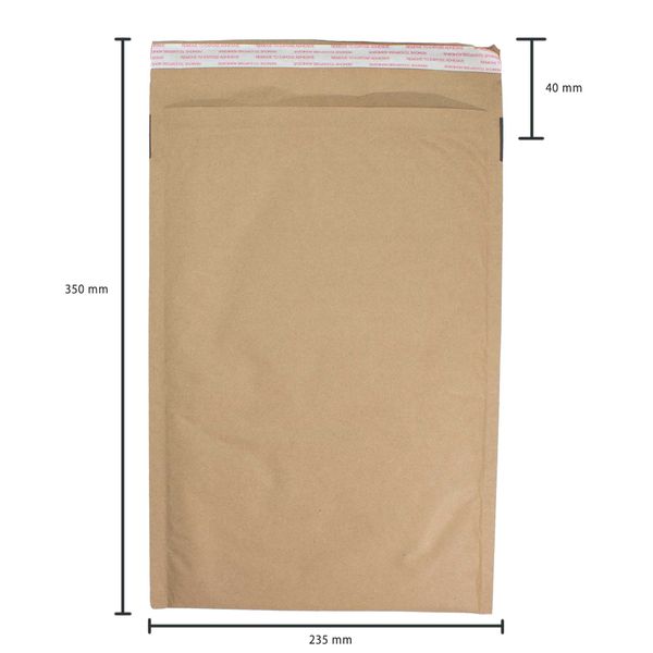 Vadderat honeycomb-kuvert i kraftpapper (235x350+40mm)