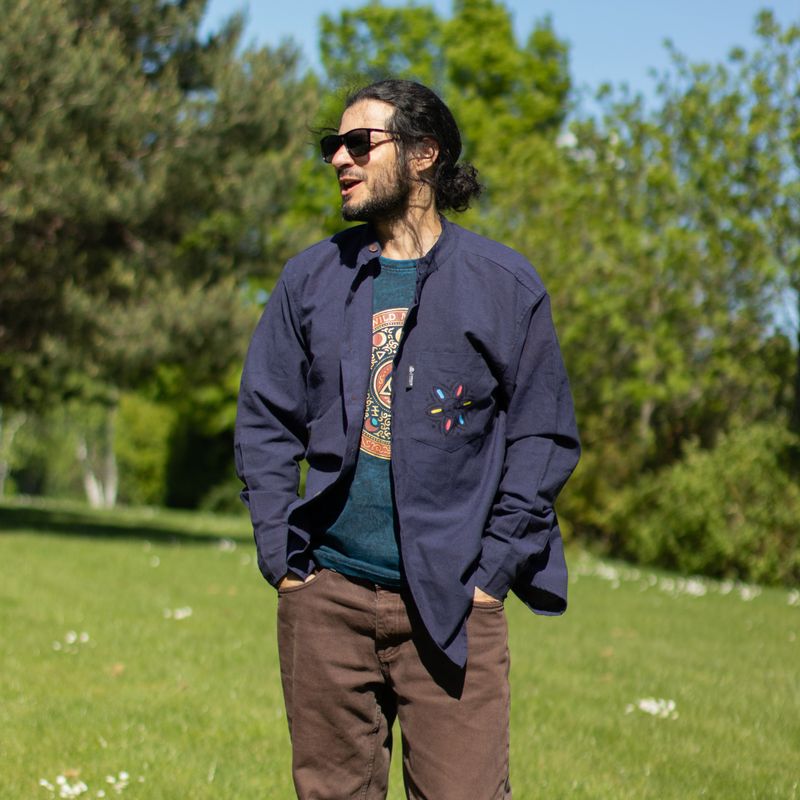 Nomad Sari Kathmandu Camisa - Índigo - XL