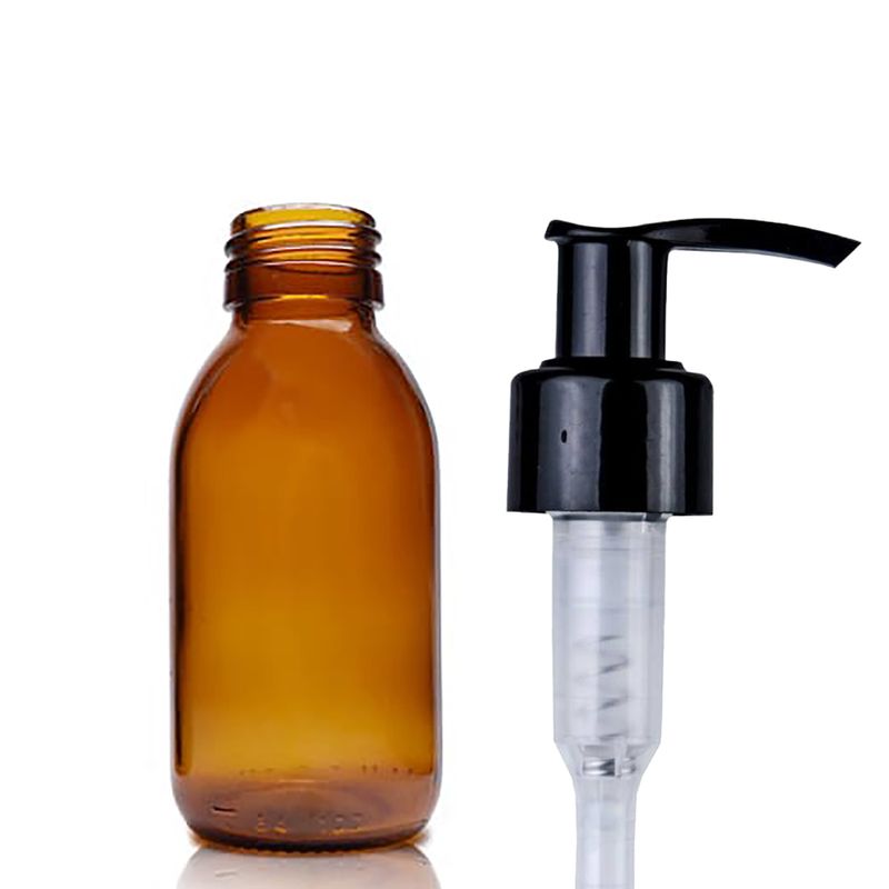100ml Jantarová Skleněná Lékovka - Bez Uzávěru