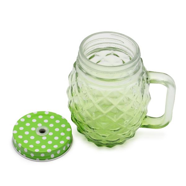 Funky Mason Jar - Pineapple - Green