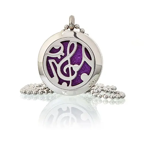 Aromatherapy Jewellery Necklace - Music Notes 25mm — Aromatherapy Tools · GlowDuty apothecary