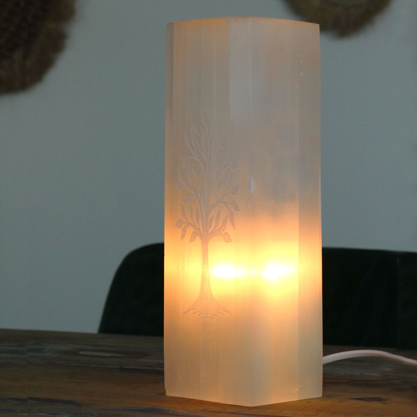 Selenite Block Lamps