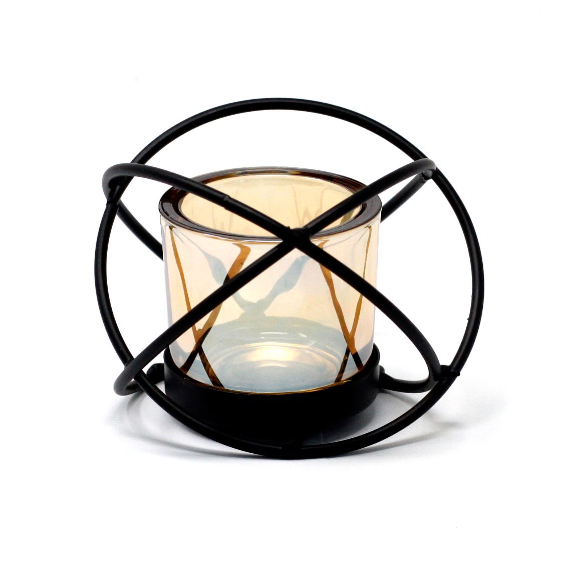Candelabro de ferro - bola - 1 chávena