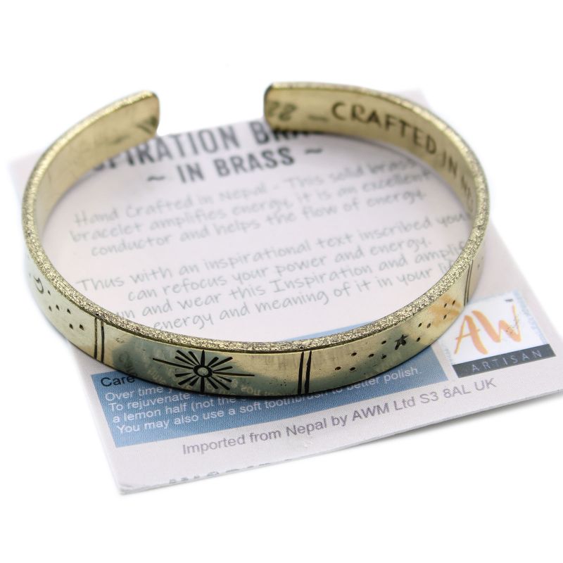 Bracelet Inspiration - Soleil, Galaxie, Étoiles, Terre, Laiton
