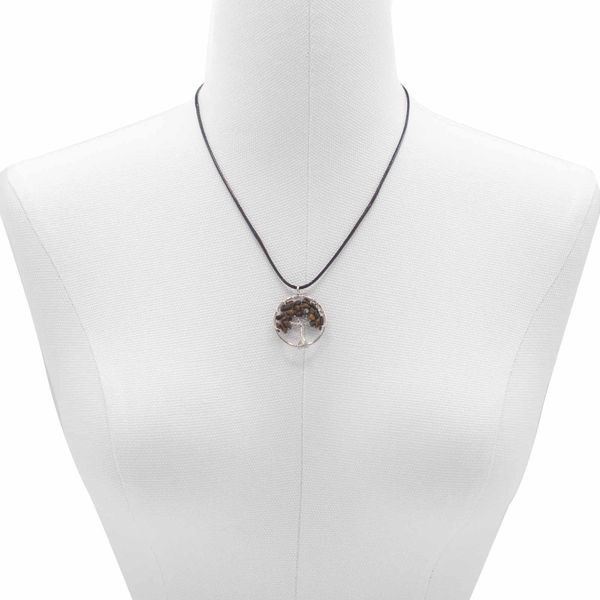 Tree of Life Pendant - Tiger Eye