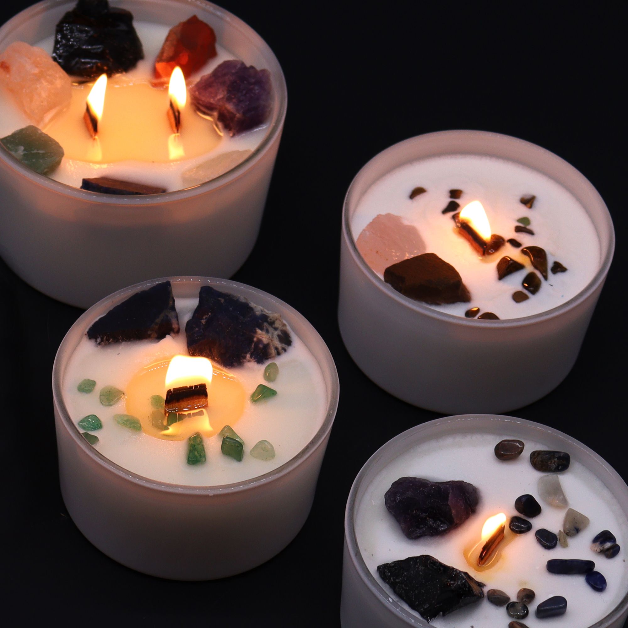 Pack Inicial de Velas com Gemas 7 Chakras