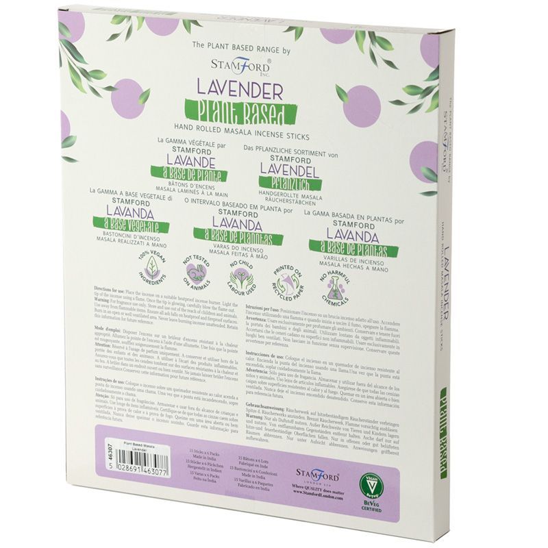 Pack de 6 Bâtonnets d'Encens Masala Végétal - Lavande