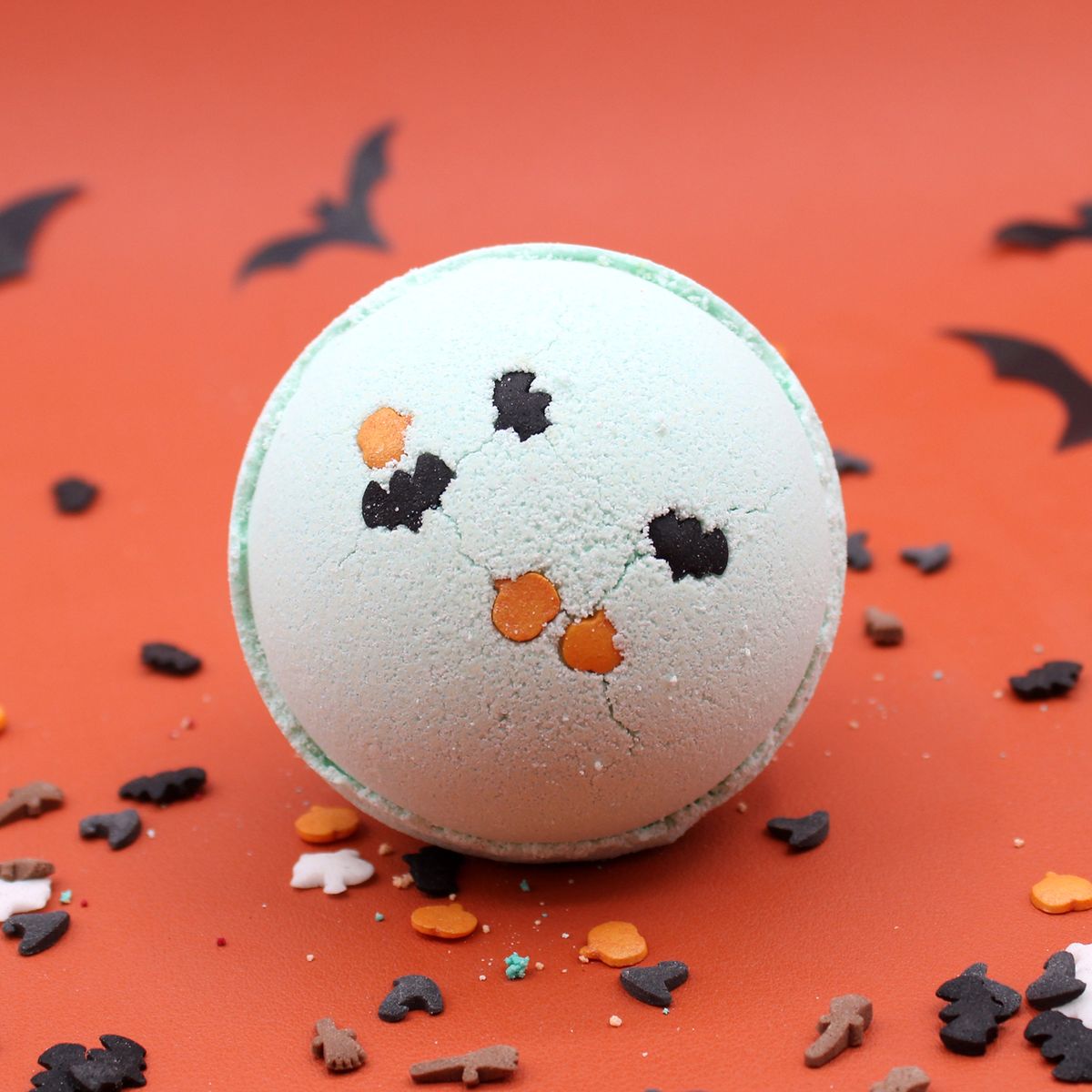 Bomba de banho de coco e limão pro Halloween