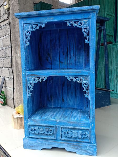 Albasia Badezimmerschrank - Blaugewaschen
