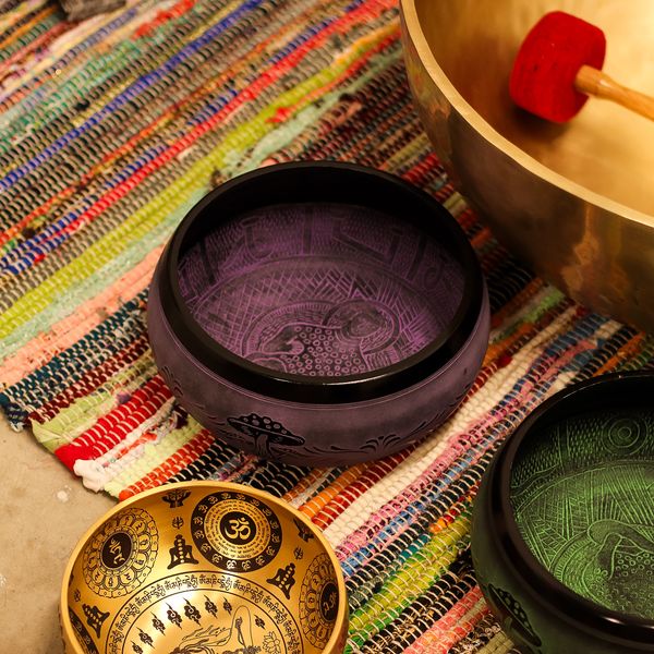 Bol Cântător Extra Tare – Tip Ciupercă – 23 × 10.5 cm, 1.3 kg – Purple Haze