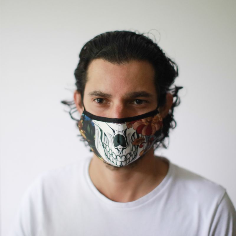 Masques Personnalisés en Tissu Enfant - Calavera