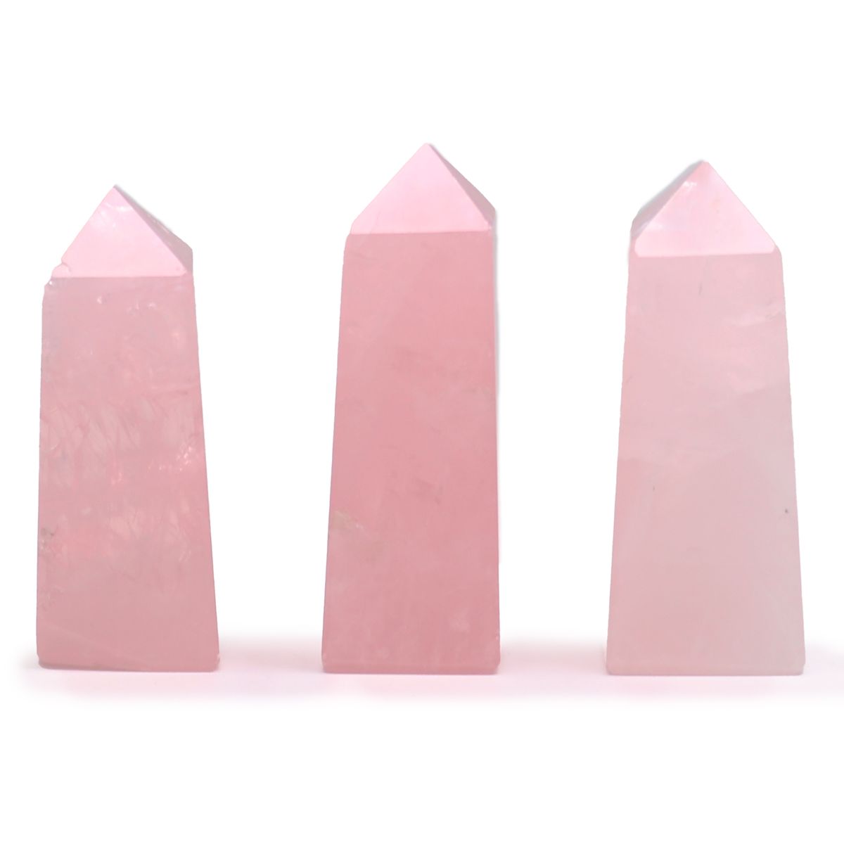 Pontas de obelisco de pedra preciosa, aprox. 5 cm - quartzo rosa