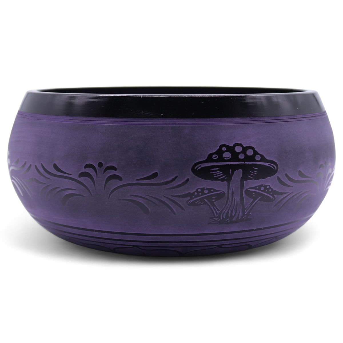 Taça tibetana em forma de cogumelo - Roxo Haze (23x10,5 cm, 1,3 kg)