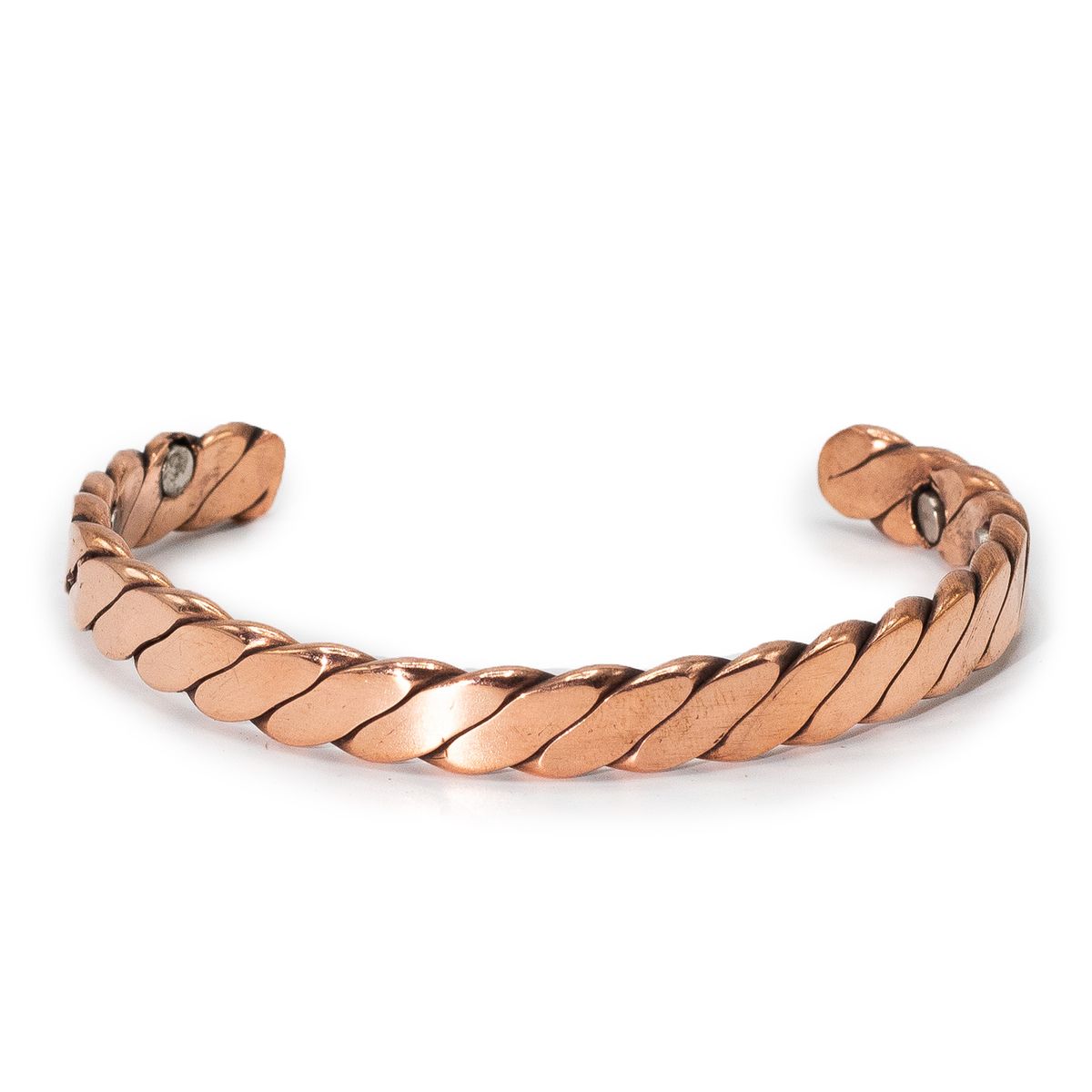Pulseiras masculinas de cobre maciço com ímanes (sortidas)