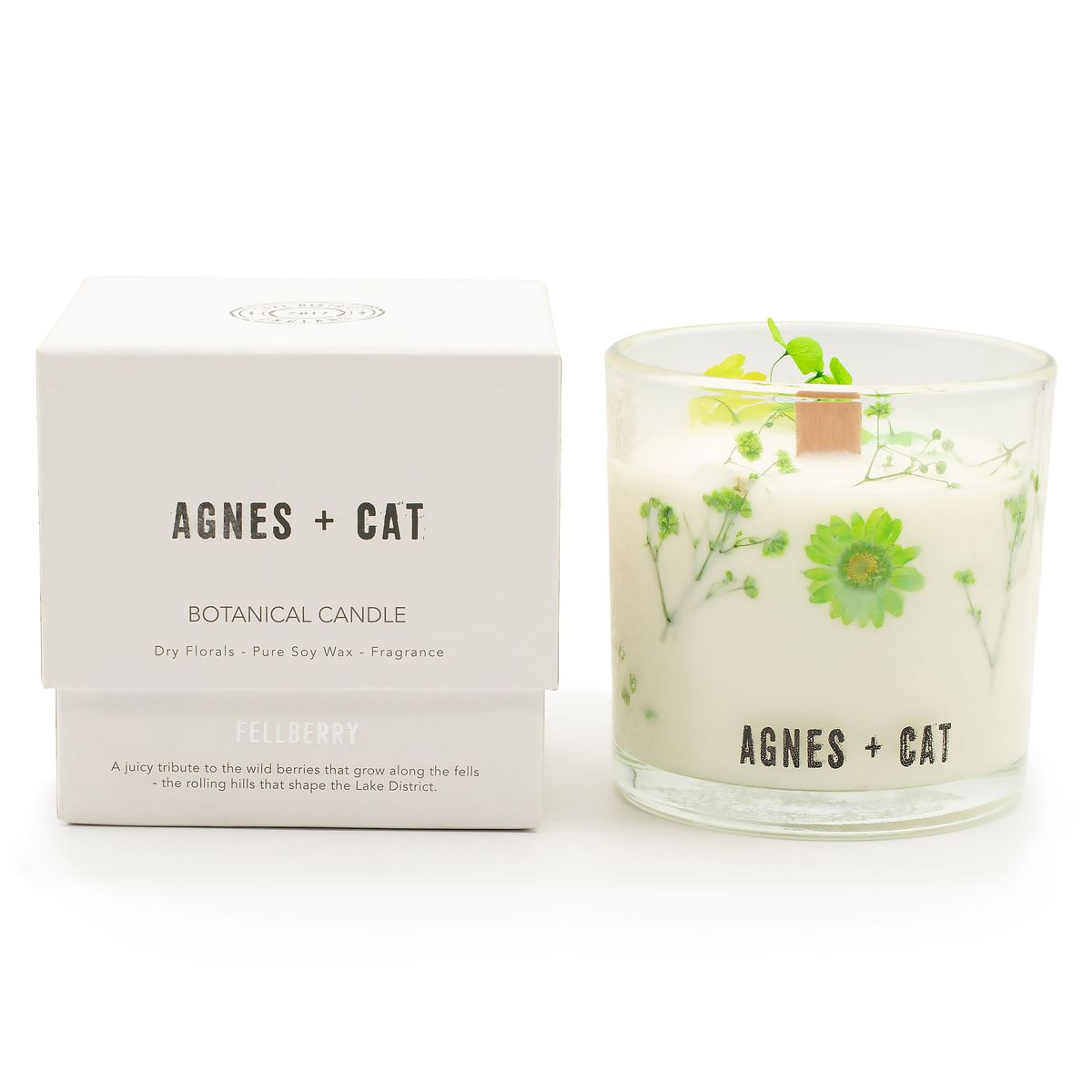 Agnes + Cat Vela de cera de soja botânica - Fellberry