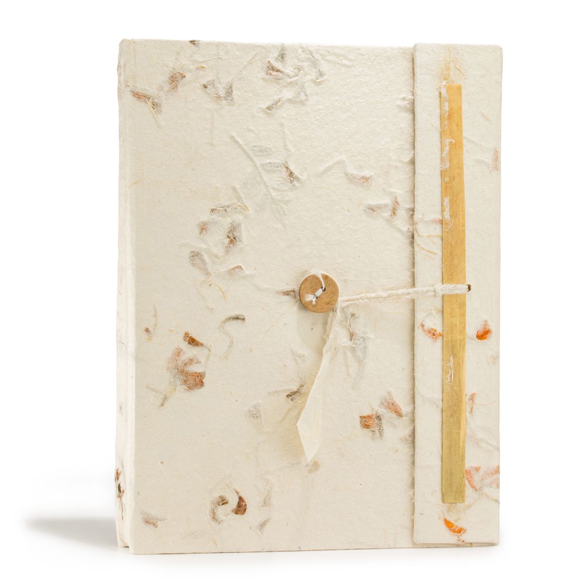 Caderno grande de flores mistas Lokta (21x15 cm) - 45 folhas - inclui marcador
