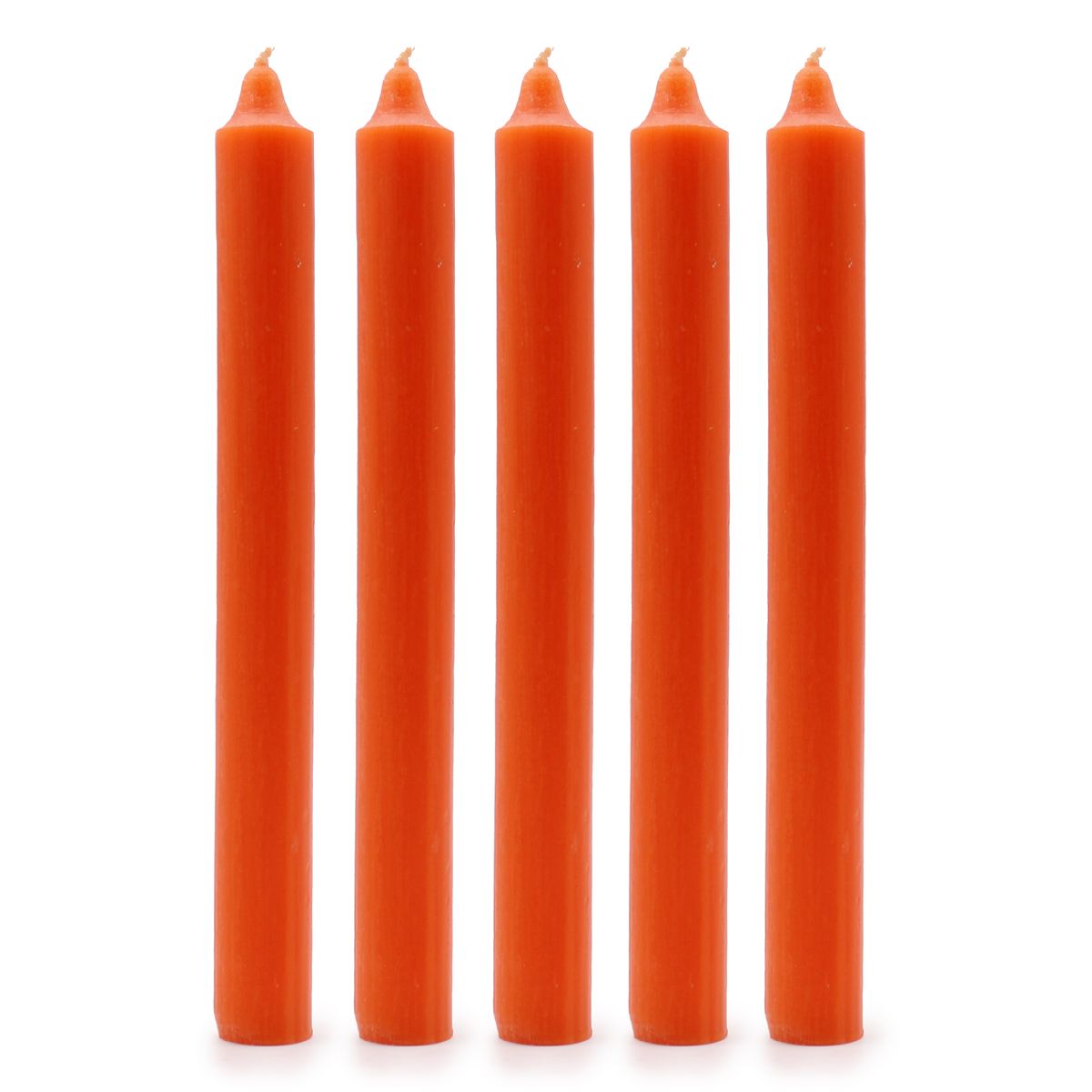 Velas a granel de cor sólida - Laranja rústico - Embalagem de 10