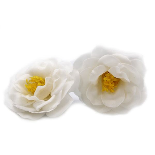 Camélia de Savon pour Bouquet - Blanche