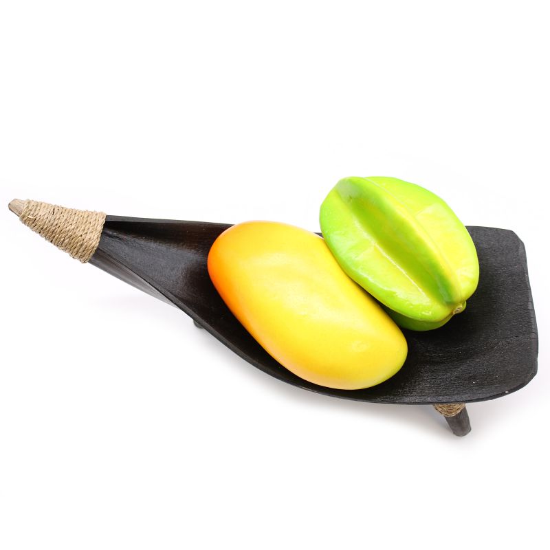 Ensemble de Bols à Fruits en Feuille de Noix de Coco - Chocolat