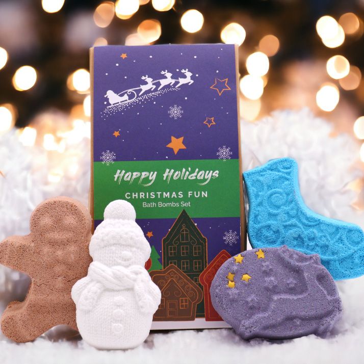 Coffret Cadeau de Noël de Bombes de Bain - Noël Fun