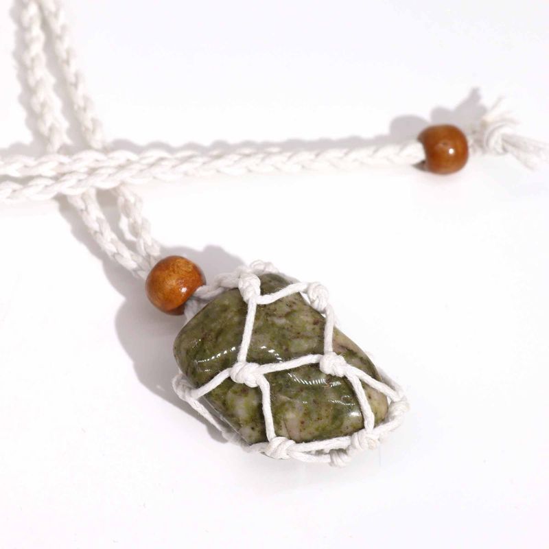 Collier à cordon pour pierre précieuse 45 cm/18 pouces - Blanc