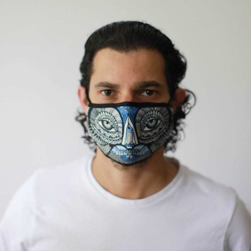 Masques Personnalisés en Tissu Adulte - Chouette Mystique