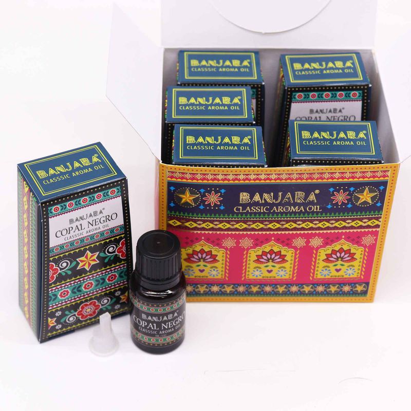 Banjara Indický Vonný Olej 10ml - Černý Kopál