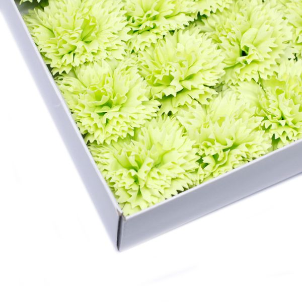 Fleurs de Savon pour Bouquet - Oeillets Vert Citron